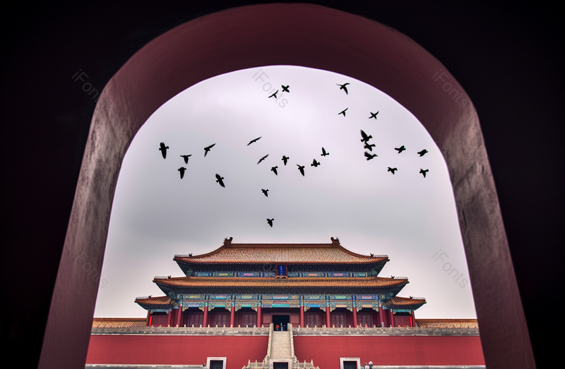 清朝时期的古建筑故宫百年历史展览摄影图,高清,摄影图,摄影图片,图片大全,摄影图免费下载